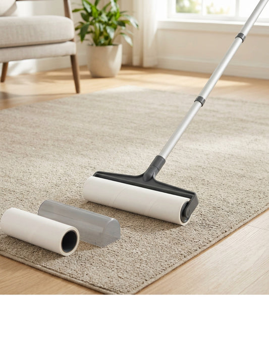 Arciy Extra-Wide Floor Adhesive Lint Roller 28 cm Graphite - Lifestyle view