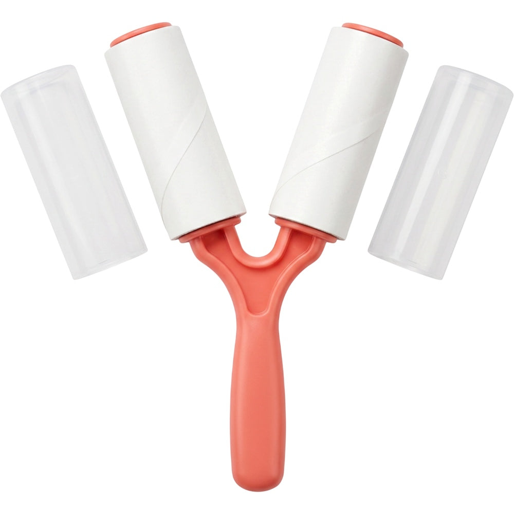 Arciy Twin-Head Adhesive Seam Lint Roller 50 Sheets Coral - Product view