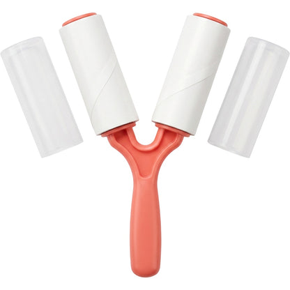 Arciy Twin-Head Adhesive Seam Lint Roller 50 Sheets Coral - Product view